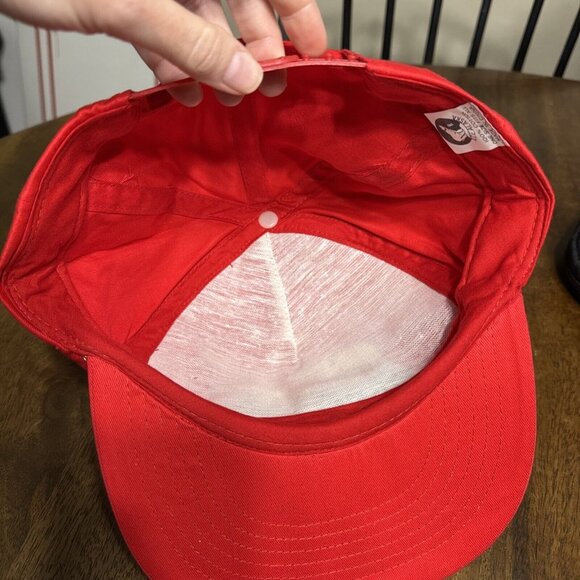 VINTAGE ACE ALASKA 1990 RED ROPE TRUCKER HAT POLAR BEARS SNAPBACK A.C.E. - Picture 6 of 10